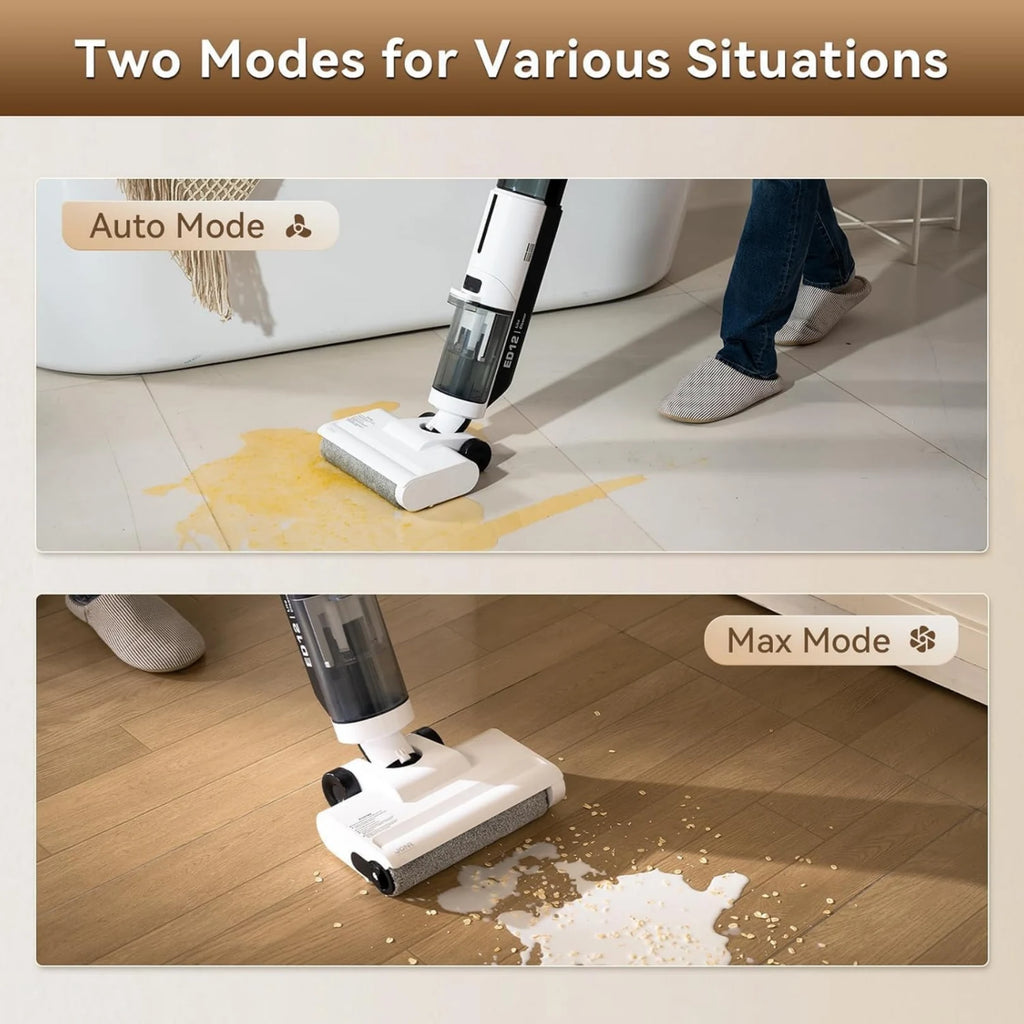 ED12 Lite Cordless Wet & Dry Vacuum – Lightweight, 7000Pa, Self-Cleaning