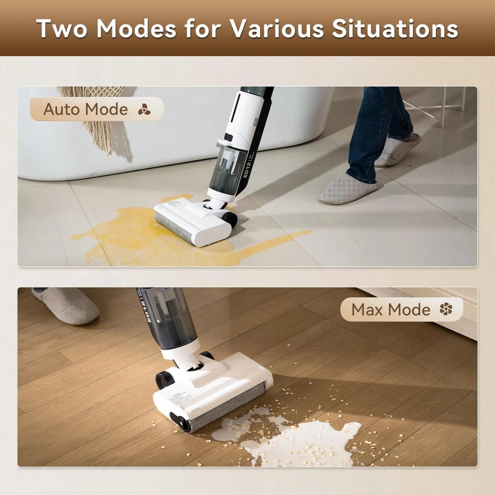 ED12 Lite Cordless Wet & Dry Vacuum – Lightweight, 7000Pa, Self-Cleaning