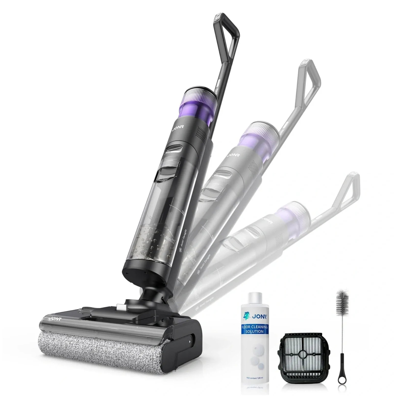 ED12 Pro Max 17,000Pa Wet Dry Vacuum, 180° Lie-Flat Hot-Water Floor Cleaner