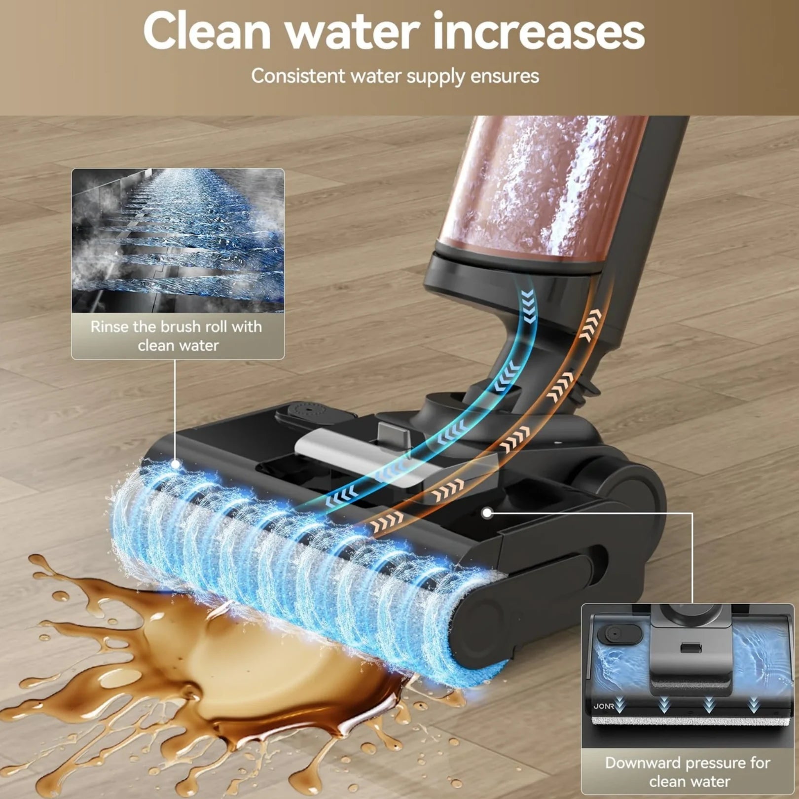 ED12 Pro Max 17,000Pa Wet Dry Vacuum, 180° Lie-Flat Hot-Water Floor Cleaner