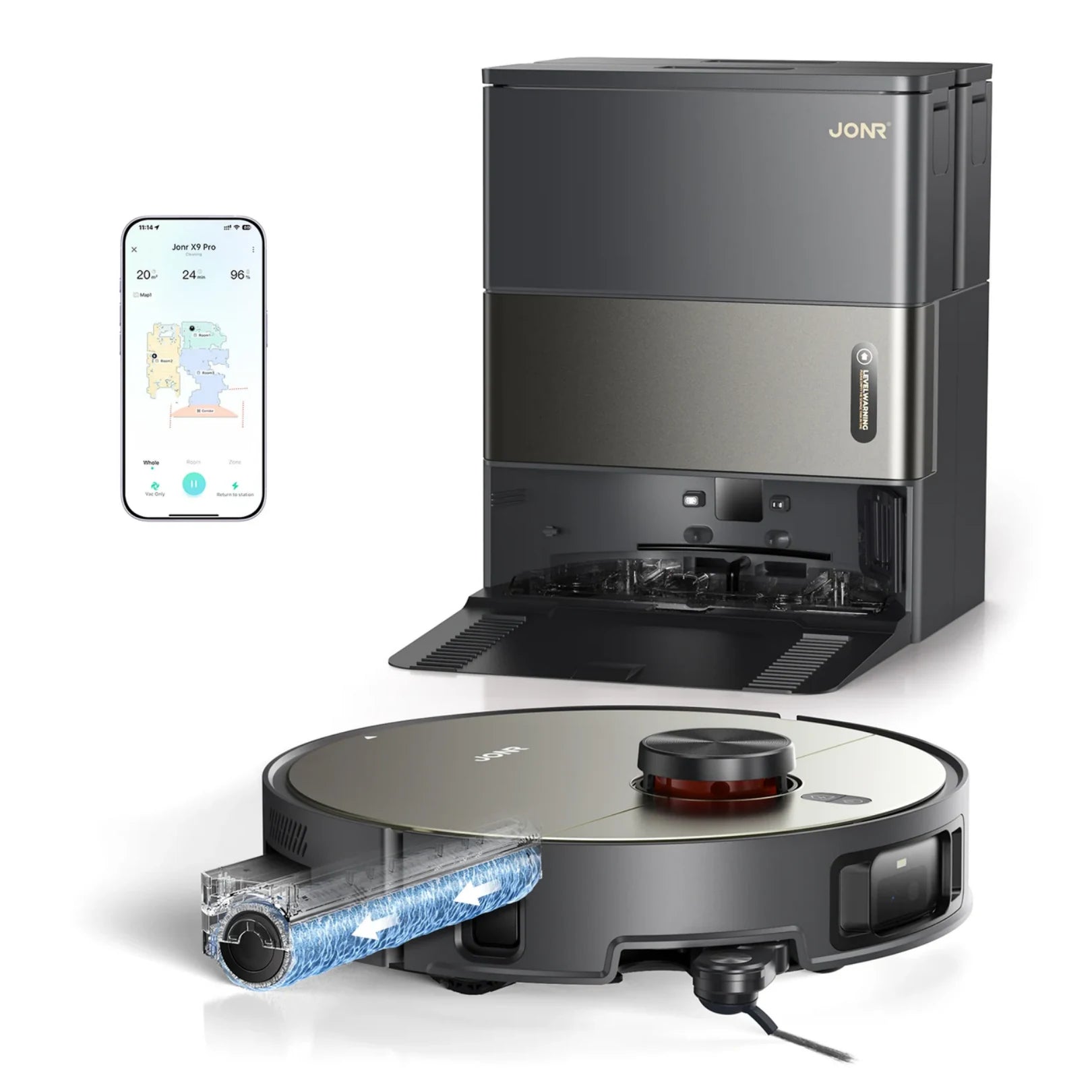 X9 Pro Robot Vacuum & Mop with Mop-Wash Air-Dry Dock, KI-Hindernisvermeidung.